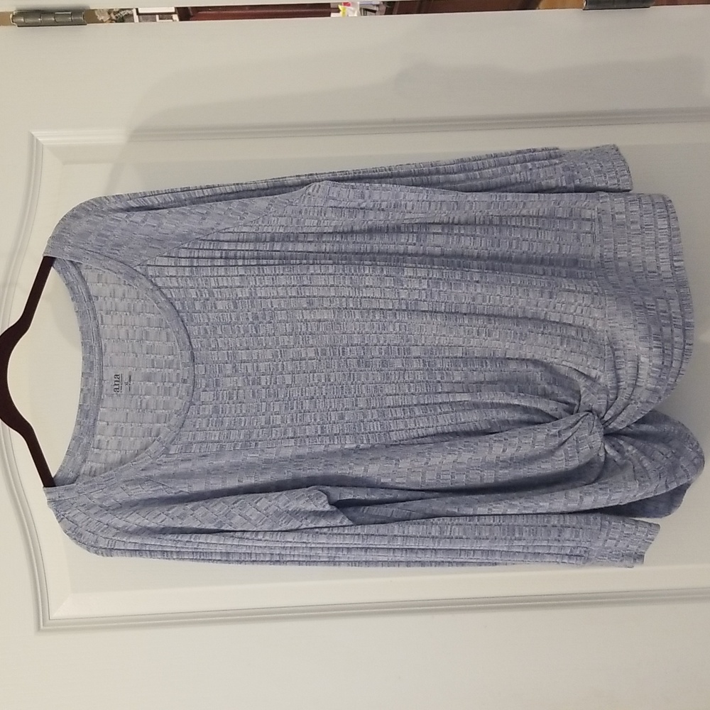 A.N.A Light Heather Blue Knotted Front Sweater Size XL